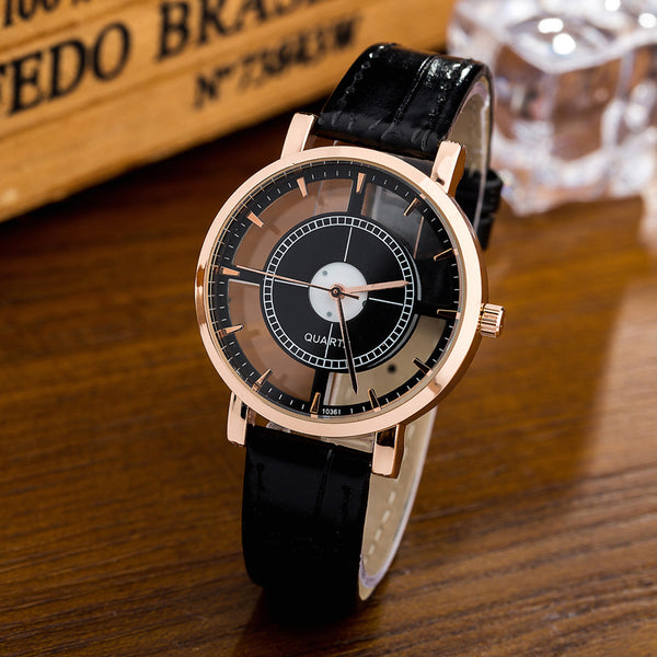 Estrella Hollow Quartz Leather Watch
