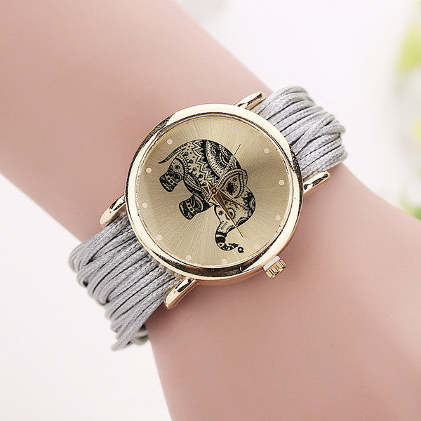 Elena Quartz Leather Watch