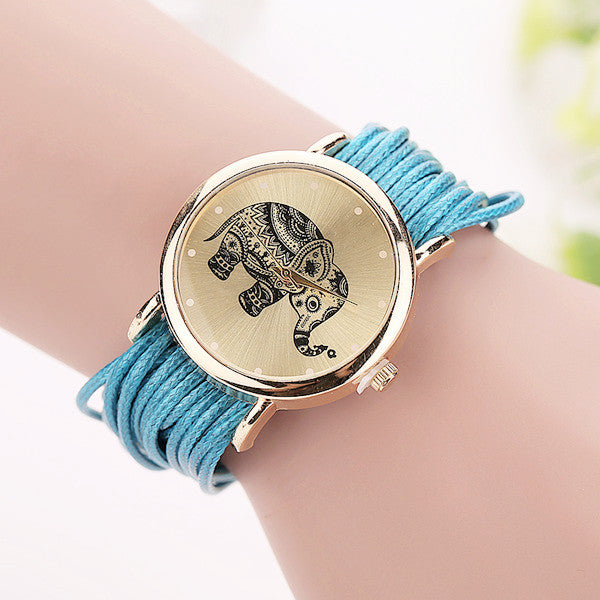 Elena Quartz Leather Watch