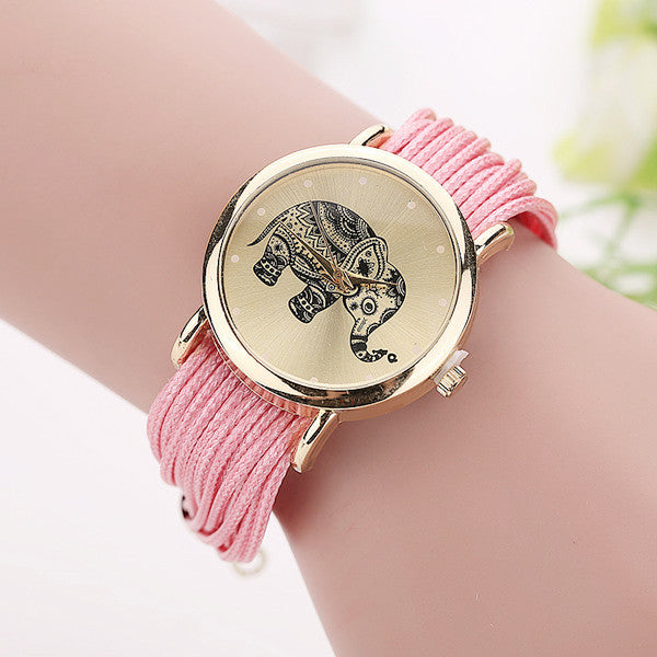 Elena Quartz Leather Watch