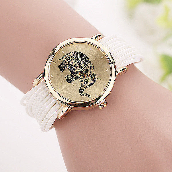 Elena Quartz Leather Watch