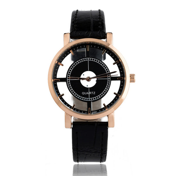 Estrella Hollow Quartz Leather Watch