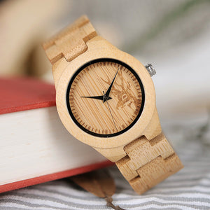Ganesha Bamboo Wrist Watch