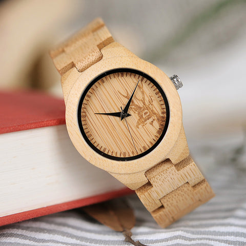 Ganesha Bamboo Wrist Watch