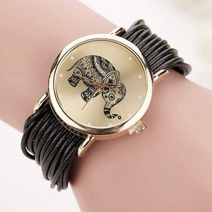 Elena Quartz Leather Watch